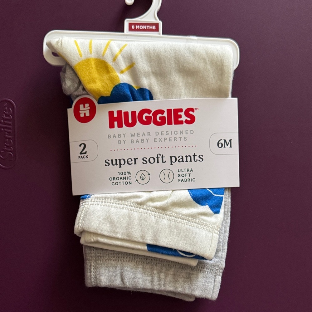 Huggies Super Soft Pants - White and Blue